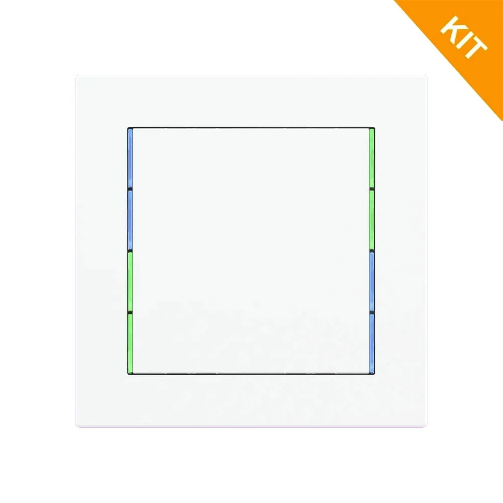 EK-E13-TP-BG, 1 x square rocker i hvit, kit