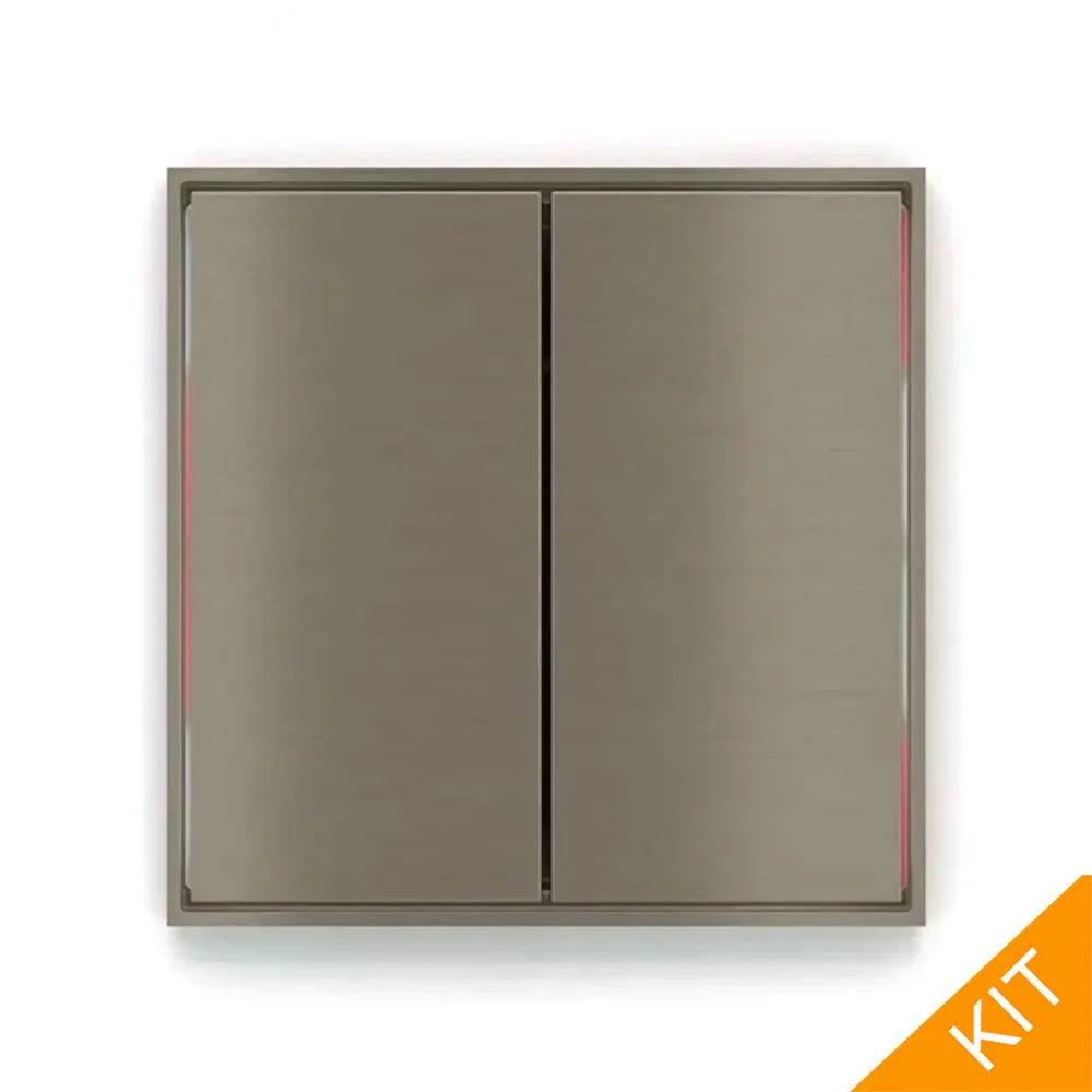 EK-ED2-TP-RW, FFseries FORM, Nickel, 2 x knapp, rød/hvit