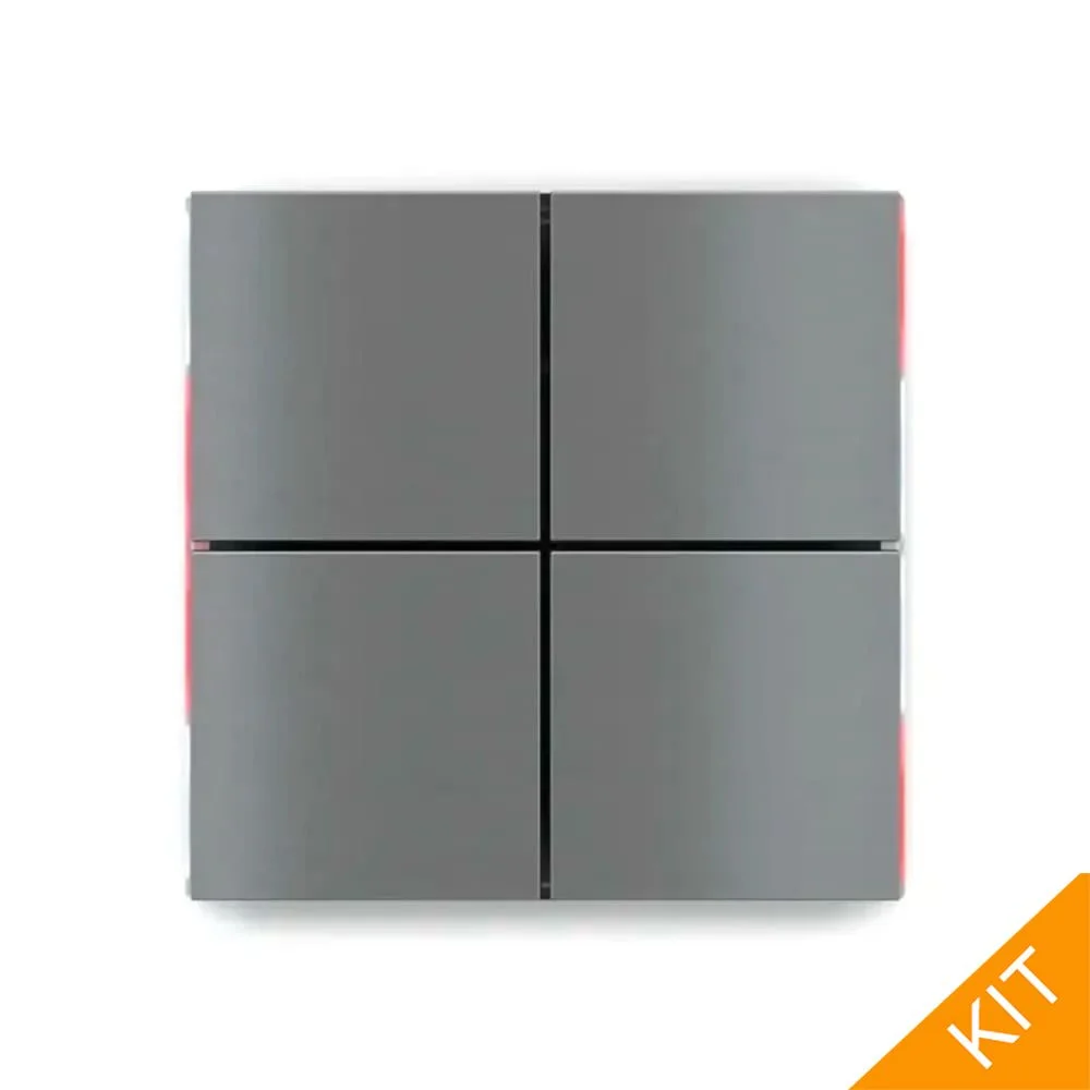 EK-ED2-TP-RW, FFseries NF, Titanium, 4 x knapp, rød/hvit