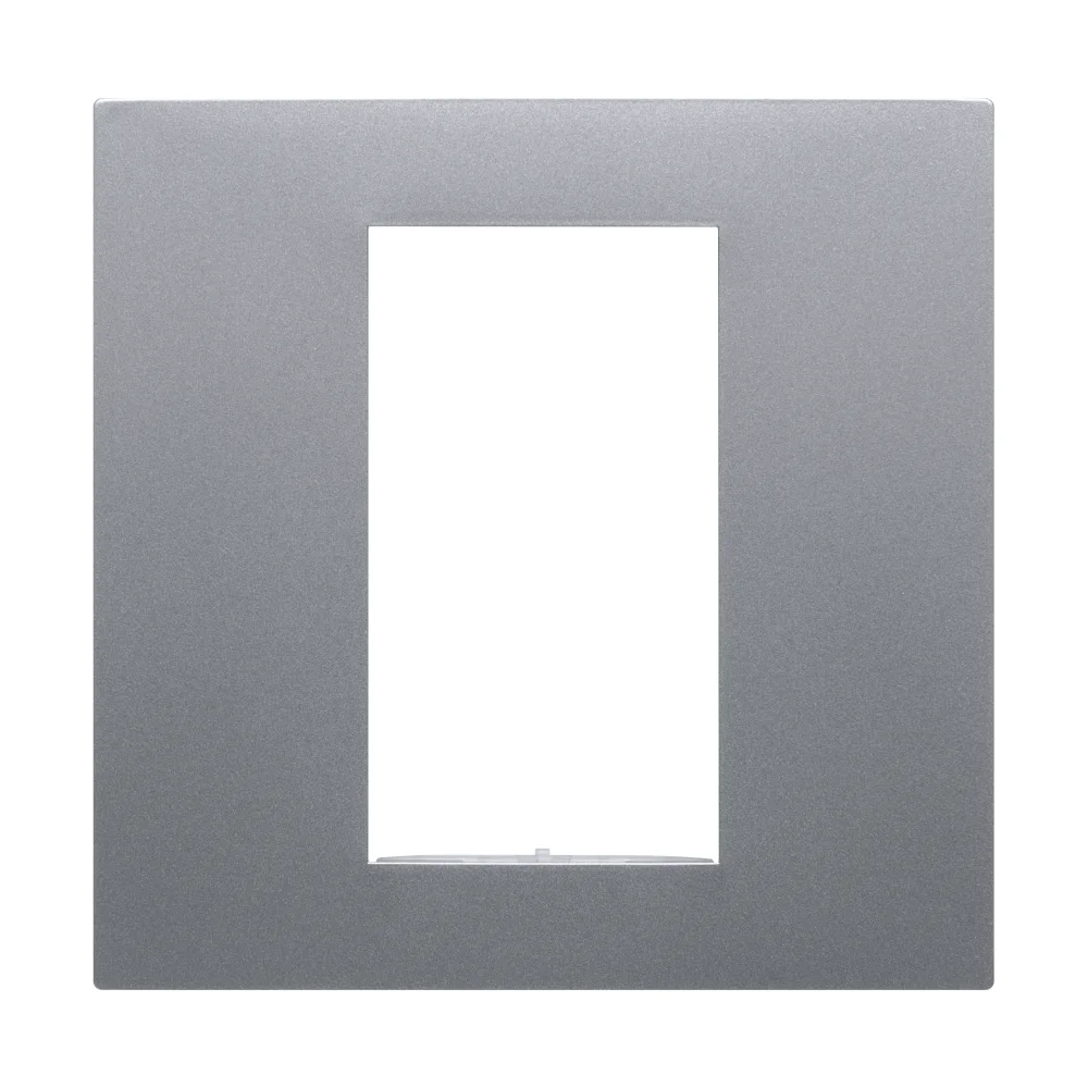 C4-SFP1-C-AU, Square Single Faceplate, Contemporary (Alumi