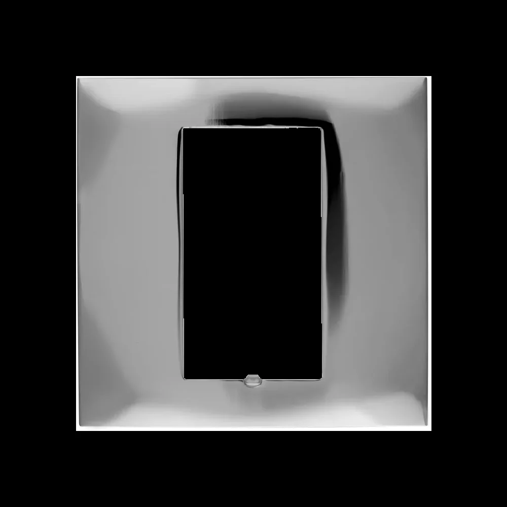 C4-SFP1-CH, Square faceplate, metal, Chrome