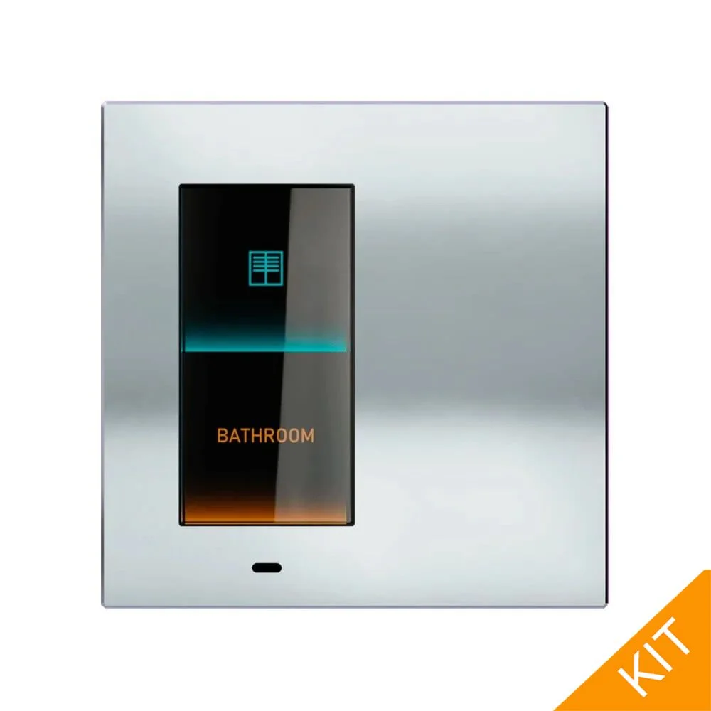 EK-EV2-TP, virtuel push display / termostat i Metal HT | Chr