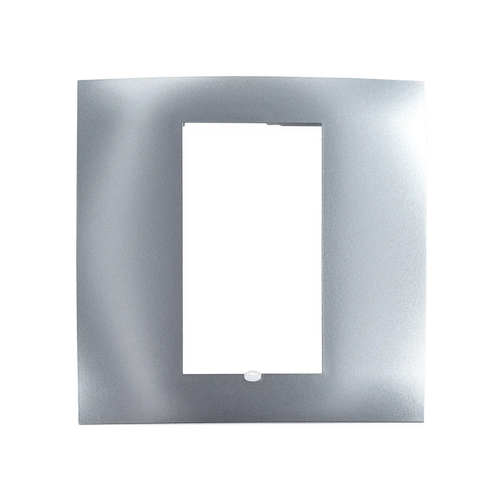 C4-SFP1-AU, Square faceplate, plastic, aluminium