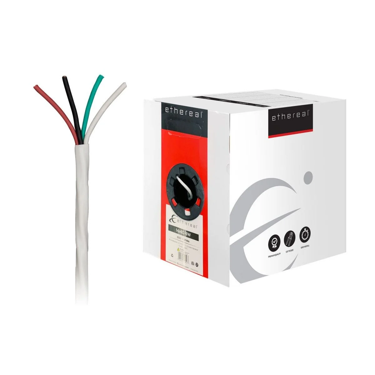 14-4C-BW, White 500FT Box