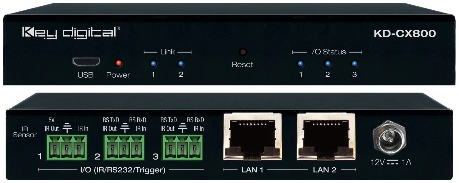KD-CX800, Control Interface with IR & RS232 over IP Routing