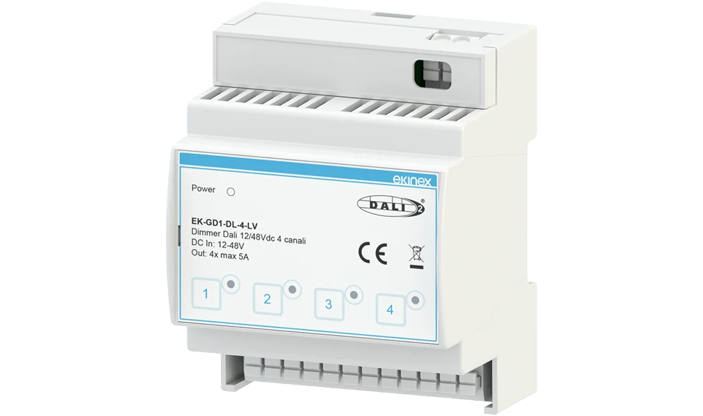 EK-GD1-DL-4-LV, DALI Dimmer 12/48 Vdc 4-channels