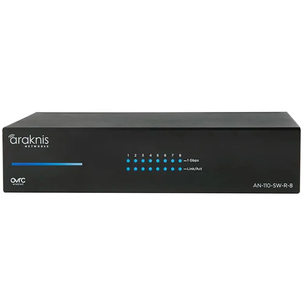 AN-110-SW-R-8, 8-port Unmanaged + Gigabit Switch