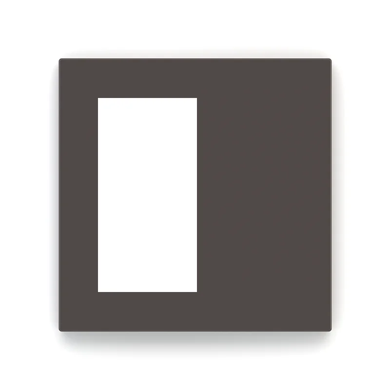 EK-DQT-FCC, Square plate, Window 30x60, FENIX Cocoa Orinoco