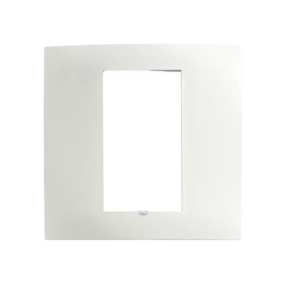 C4-SFP1-BI, Square screw-less faceplate, plastic, biscuit