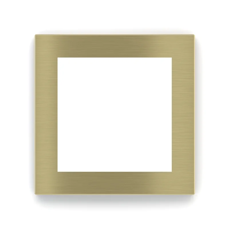 EK-DQS-GBB, Square plate DEEP in metal 60x60mm - Brass
