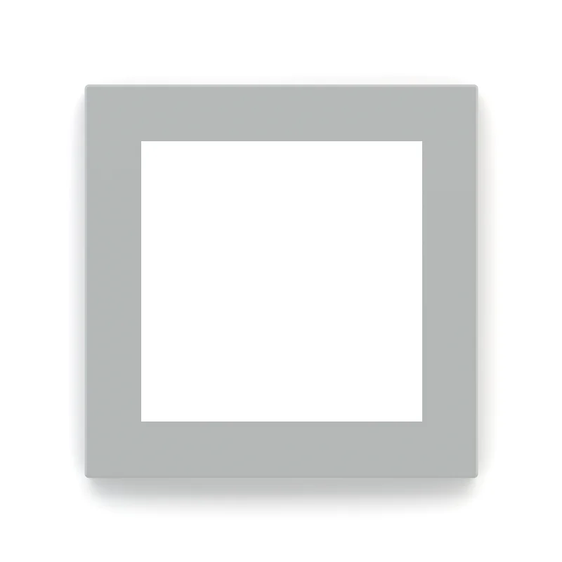 EK-DQS-FGE, Square plate in NTM® window 60X60, Grey Ephesus