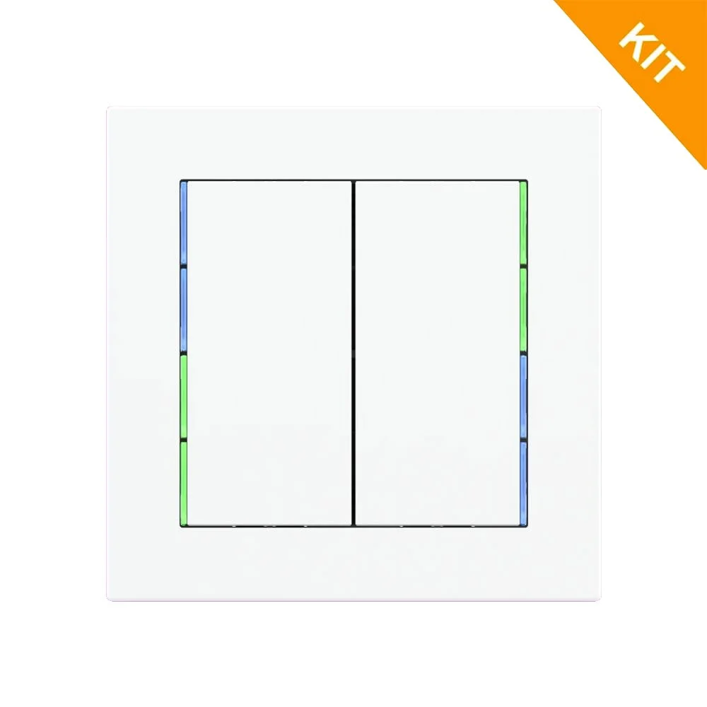 EK-E13-TP-BG, 2 x vertical rectangular rockers i hvit , kit