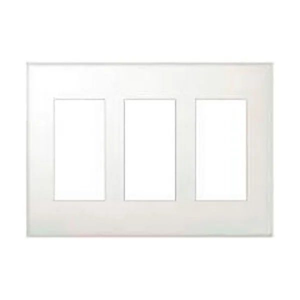 SWP-3-hvit, Skrueløs frontpalte, 3 gang, 1stk.