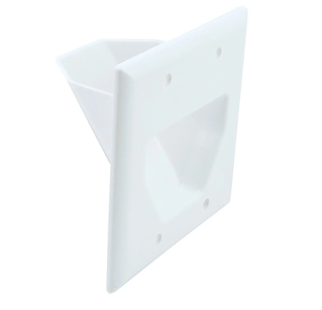 EDC-2GW, 2-gang recessed plate white