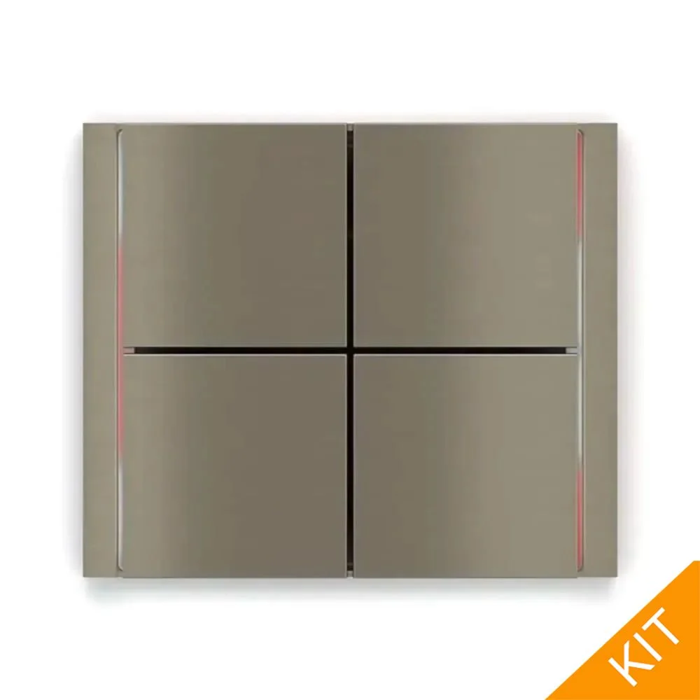 EK-ED2-TP-RW, FFseries FLANK, Nickel, 4 x knapp, rød/hvit