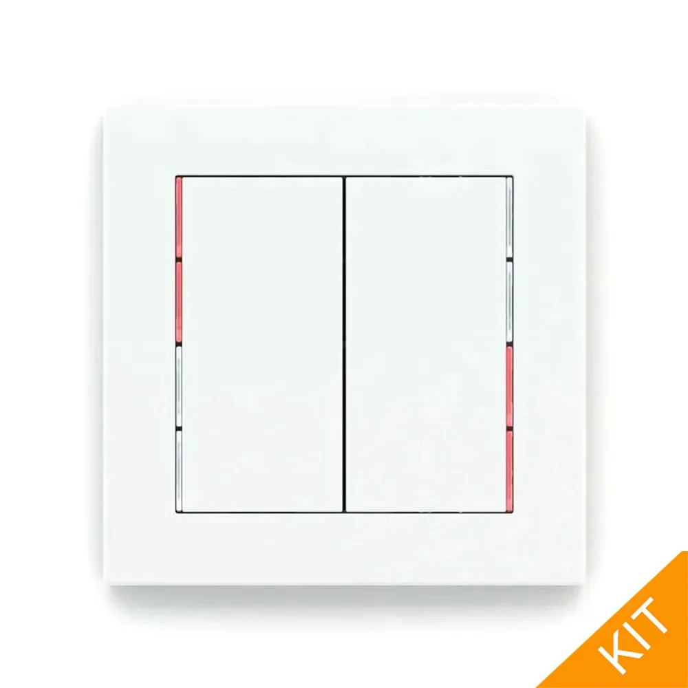 Ekinex E13-RW, 71series, hvit, 2 x knapp, DEEP