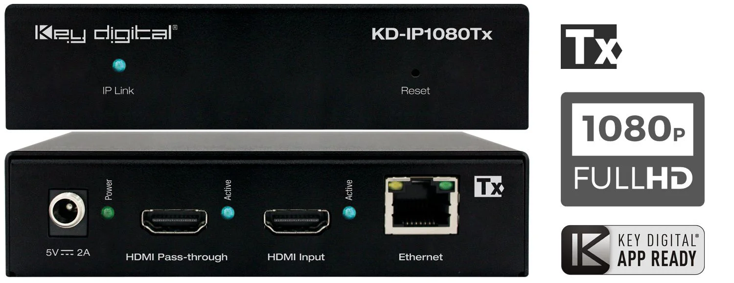 KD-IP1080TX, Enterprise AV over IP TX) Transmitter
