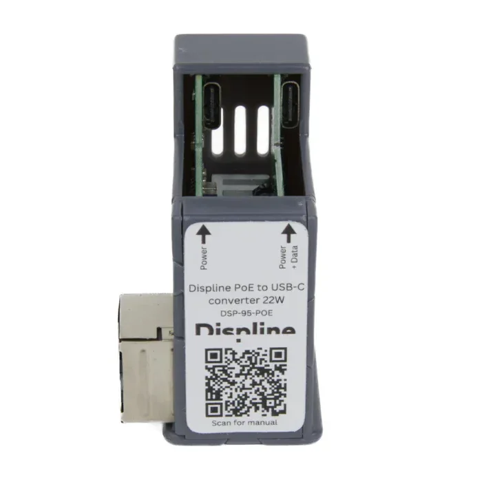 DSP-95-POE,PoE USB-C converter,power+data 22W med USB-C/USB-
