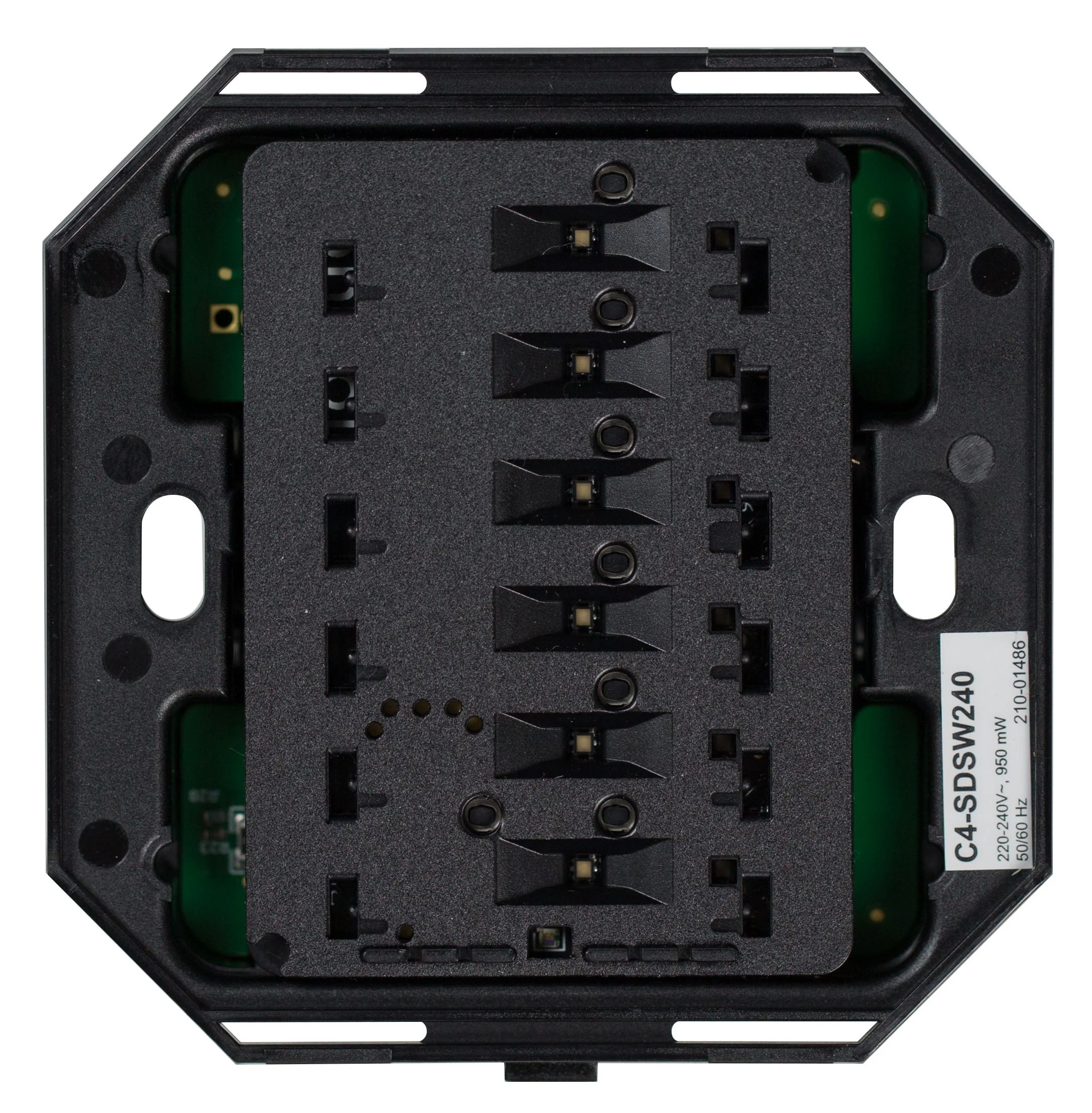 C4-SDSW240-N, Square Dual Load Wireless Switch, 240V (Neutra