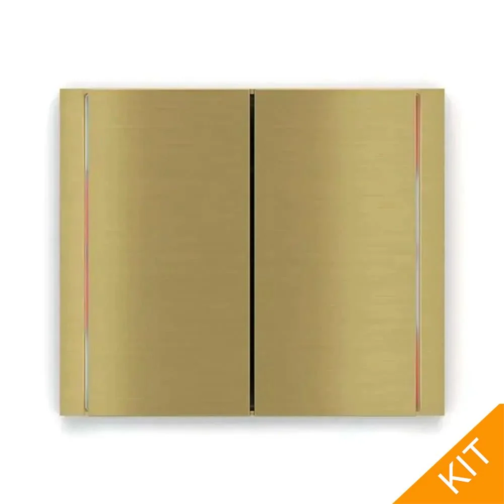 EK-ED2-TP-RW, FFseries FLANK, Brass, 2 x knapp, rød/hvit