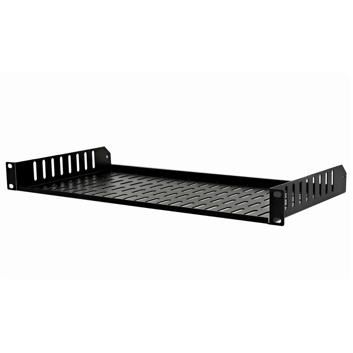 SR-SHELF-FIXED-1U-9D, Strong™ Half Depth Fixed Rack Shelf 1U