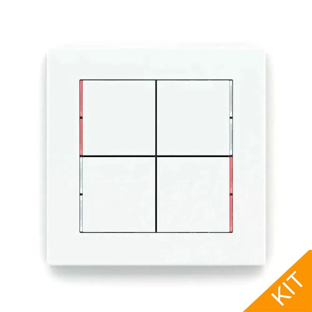 Ekinex E13-RW, 71series, hvit, 4 x knapp-kvadra., DEEP