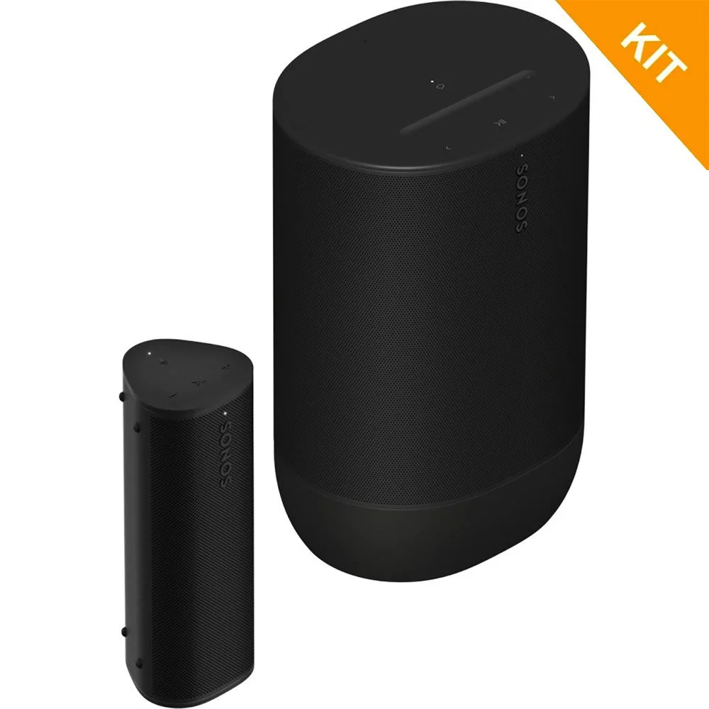 Sonos bærbar pakke med Roam 2 og Move 2 i sort