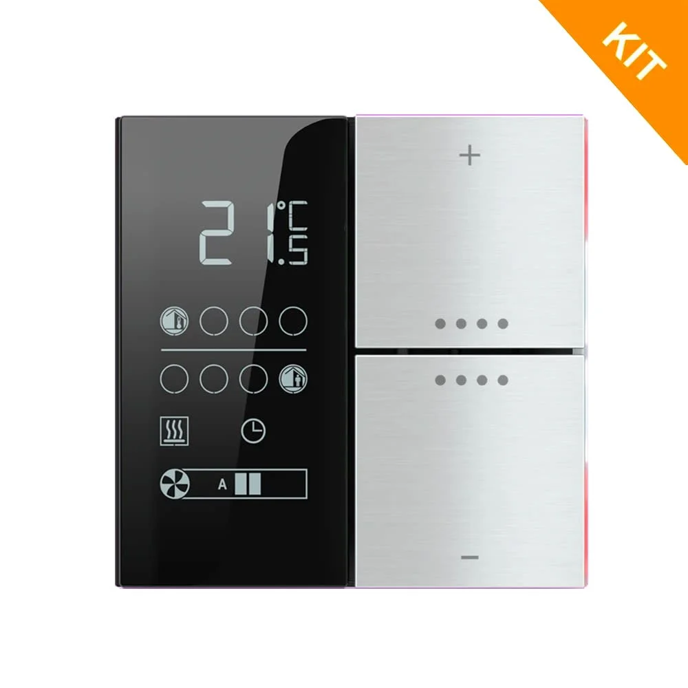 Ekinex EP2-TP-RW-NF, temp. & 2 knapp, Metal Alumi, FF NF