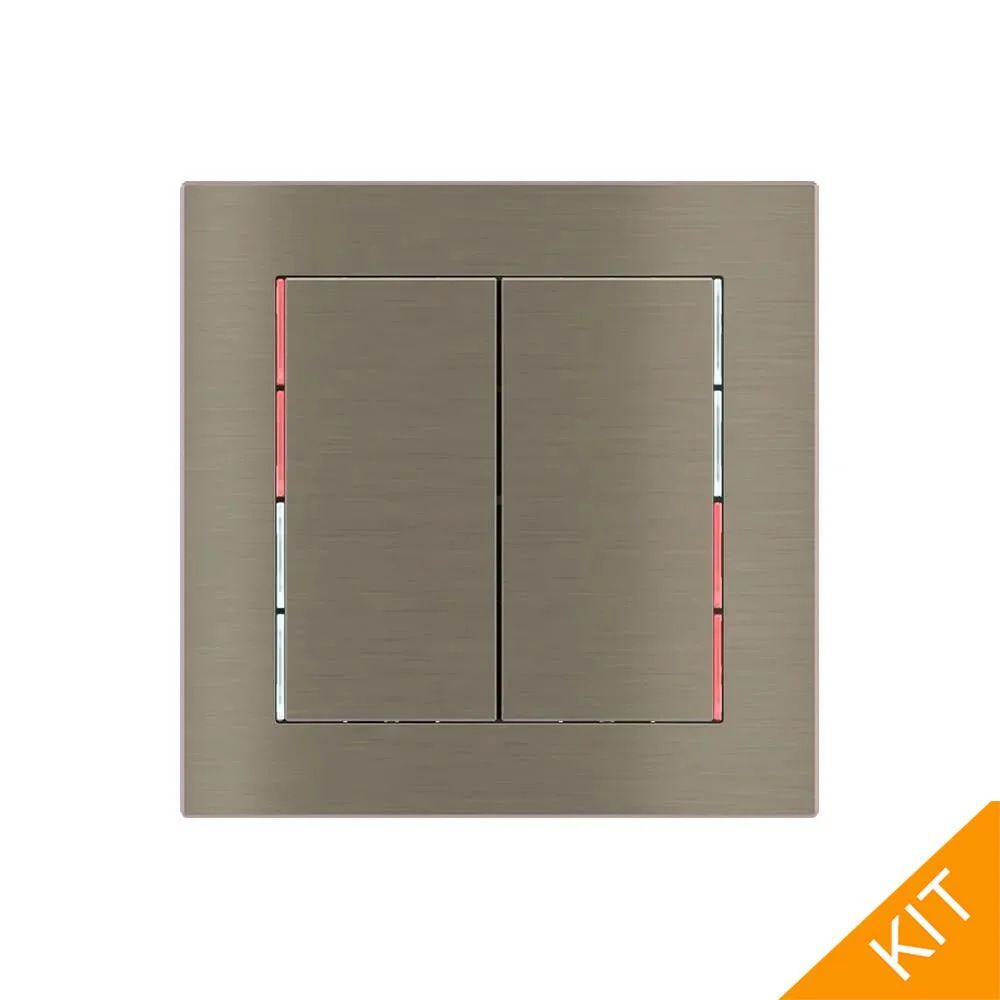 Ekinex E13-RW, 71series, Nickel, 2 x knapp, DEEP