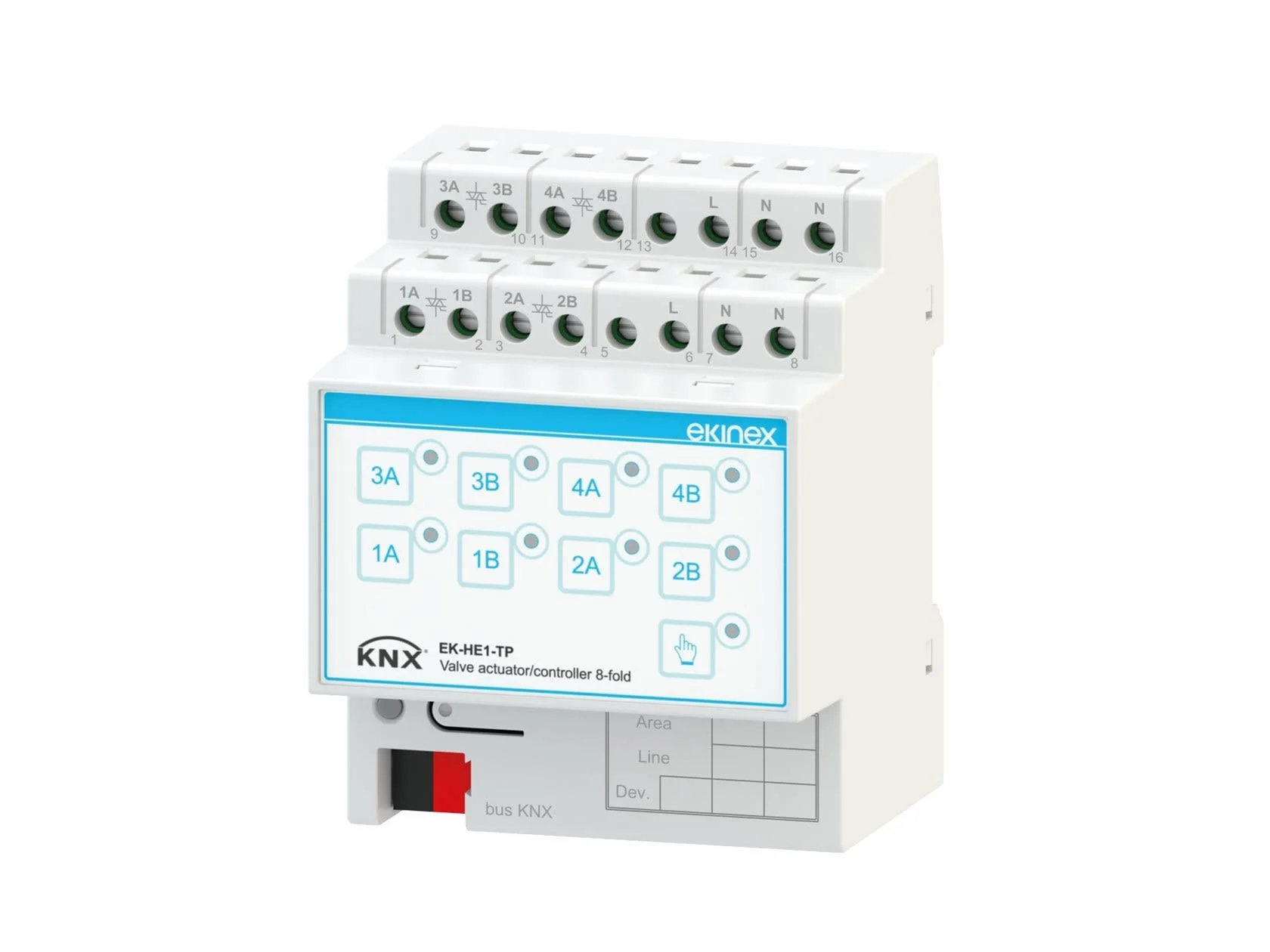 EK-HE1-TP, Actuator / controller 8-fold for electrothermal v