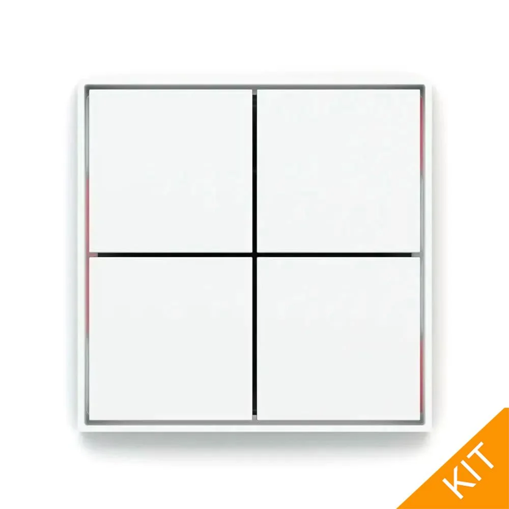 Ekinex ED2-RW, FFseries, hvit, 4 x knapp-kvadratisk, FORM