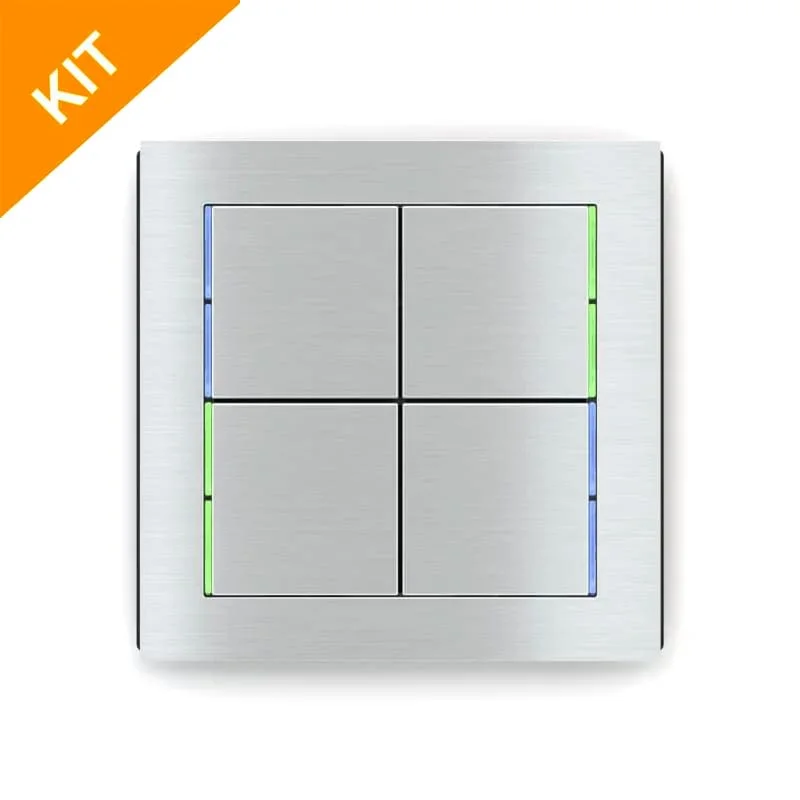 Ekinex E12, 71series, Aluminium, 4 x knapp-kvadratisk, NF