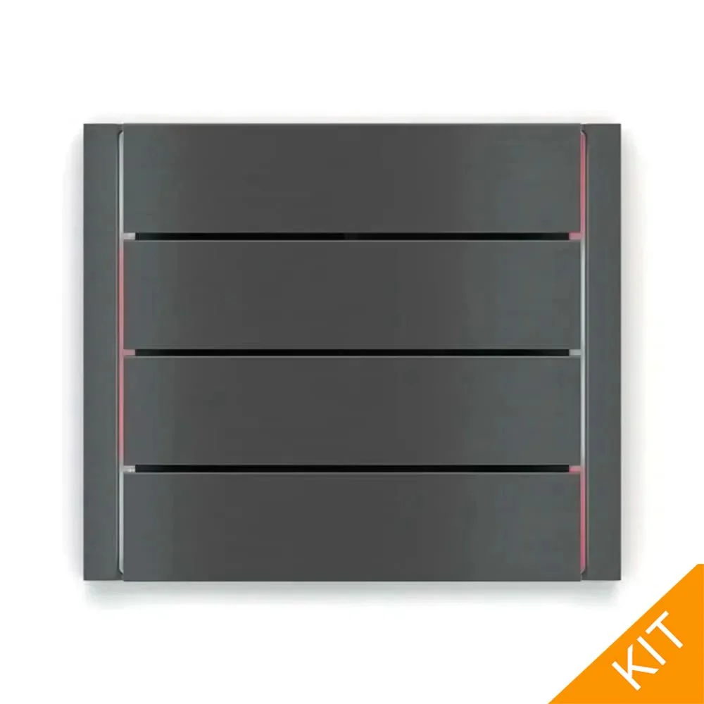 EK-ED2-TP-RW, FFseries FLANK, Carbon, 4 x horison., rød/hvit