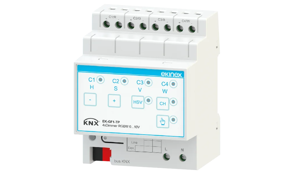 EK-GF1-TP, 4-fold 0-10 V actuator