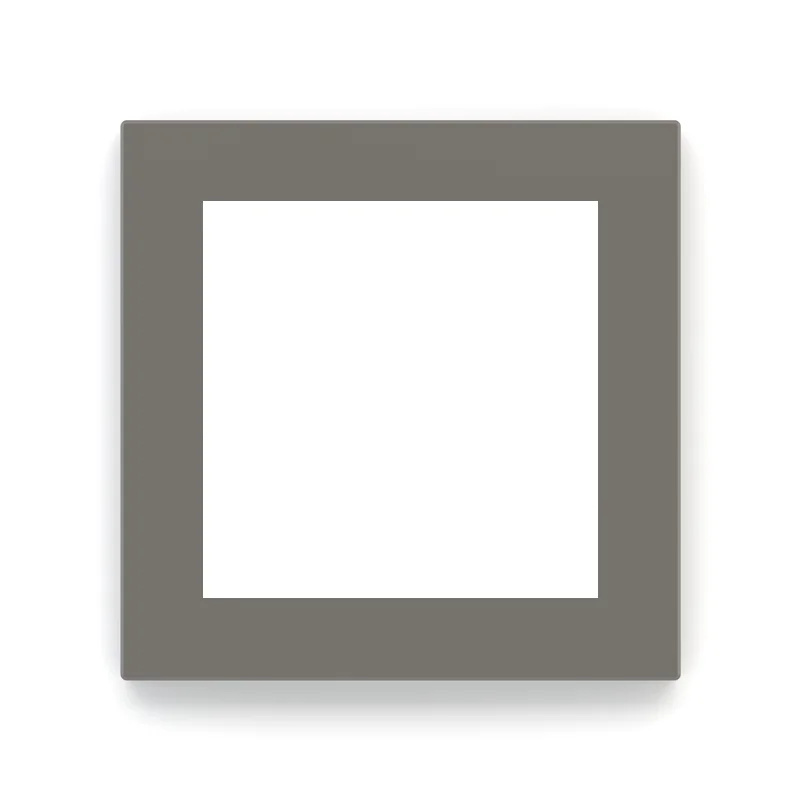 EK-DQS-FGL , Square plate - 60x60mm - Fenix Grey London