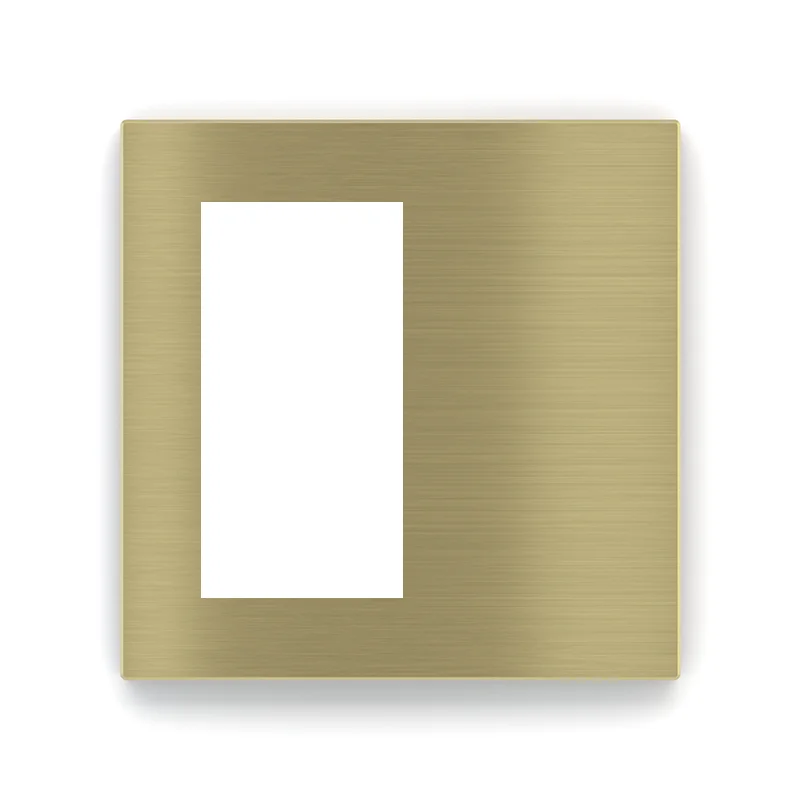 EK-DQT-GBB, Square plate, Window 30x60, METAL Brass
