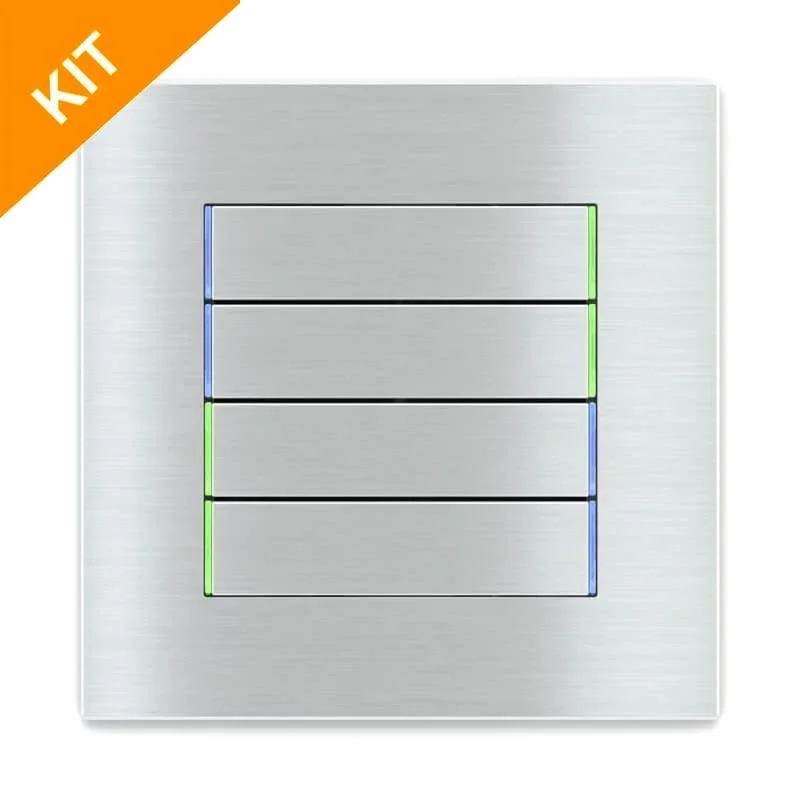 Ekinex E12, 71series, Alum., 4 x knapp-horisontal, SURFACE