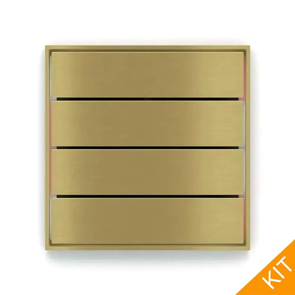 EK-ED2-TP-RW, FFseries FORM, Brass, 4 x horisonal, rød/hvit