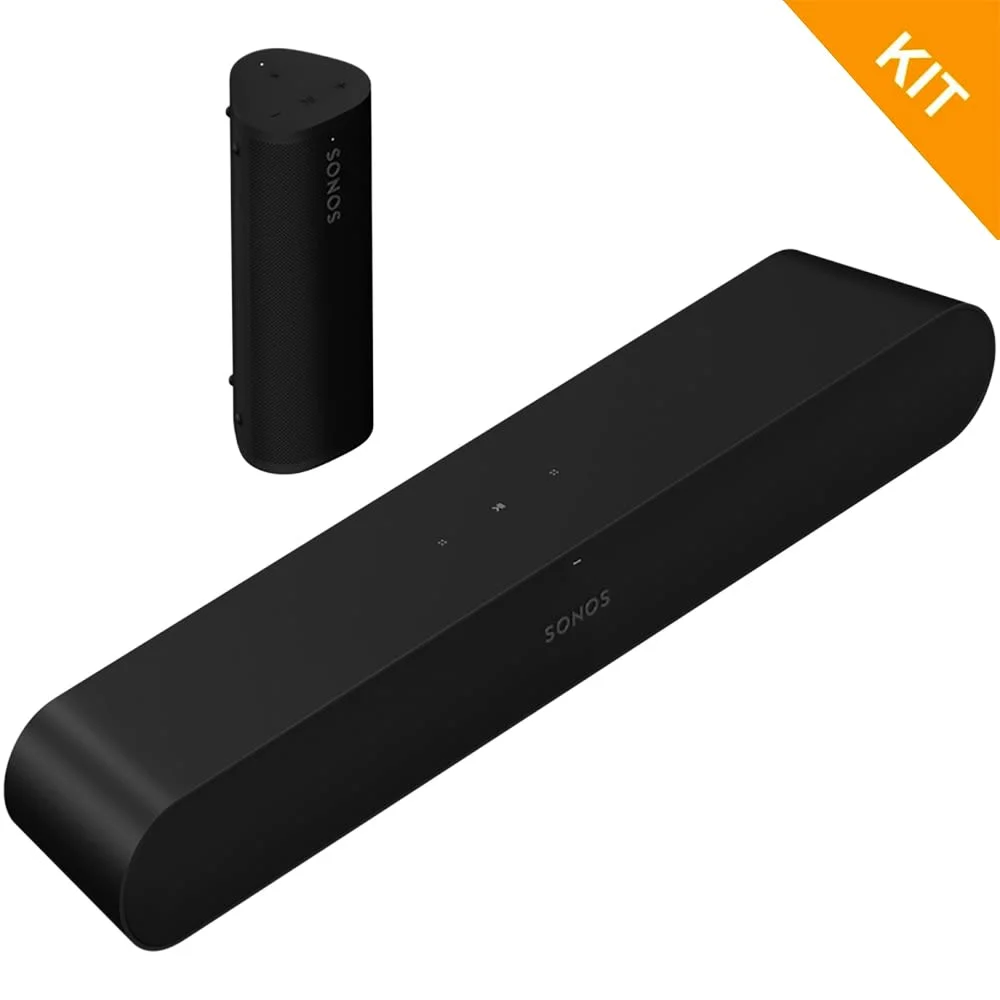 Sonos pakke til 2 rom med Ray og Roam 2 i sort