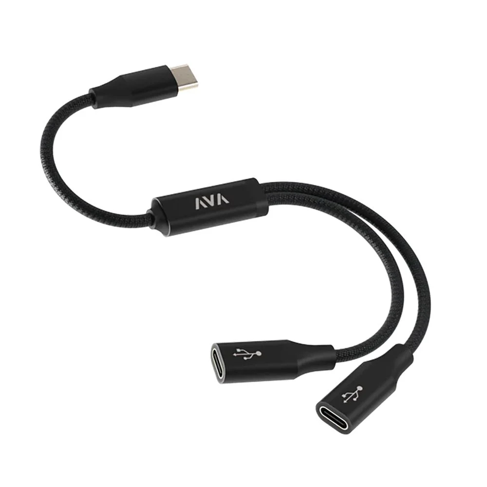 AVA Splitter Cable USB-C (male) to 2x USB-C female