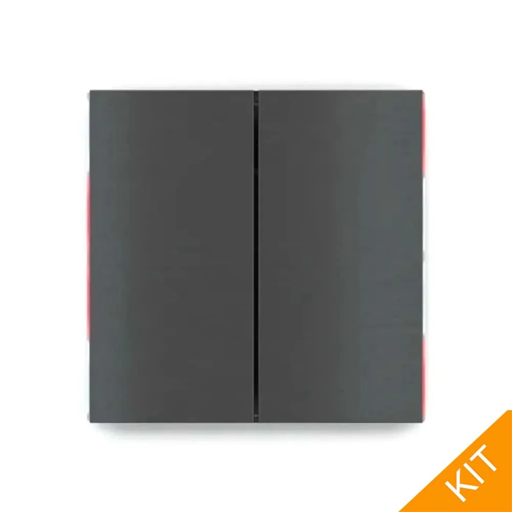 EK-ED2-TP-RW, FFseries NF, Carbon, 2 x knapp, rød/hvit