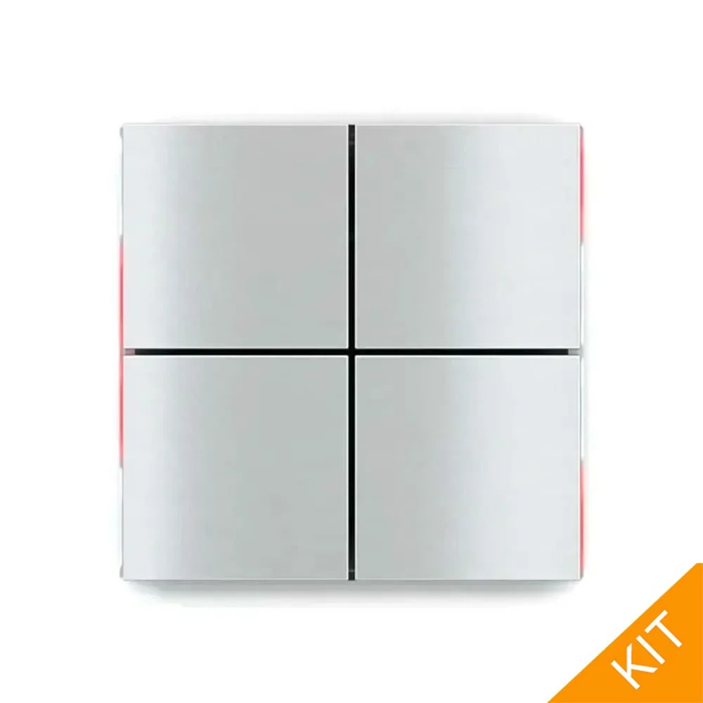 EK-ED2-TP-RW, FFseries NF, Aluminum, 4 x knapp, rød/hvit