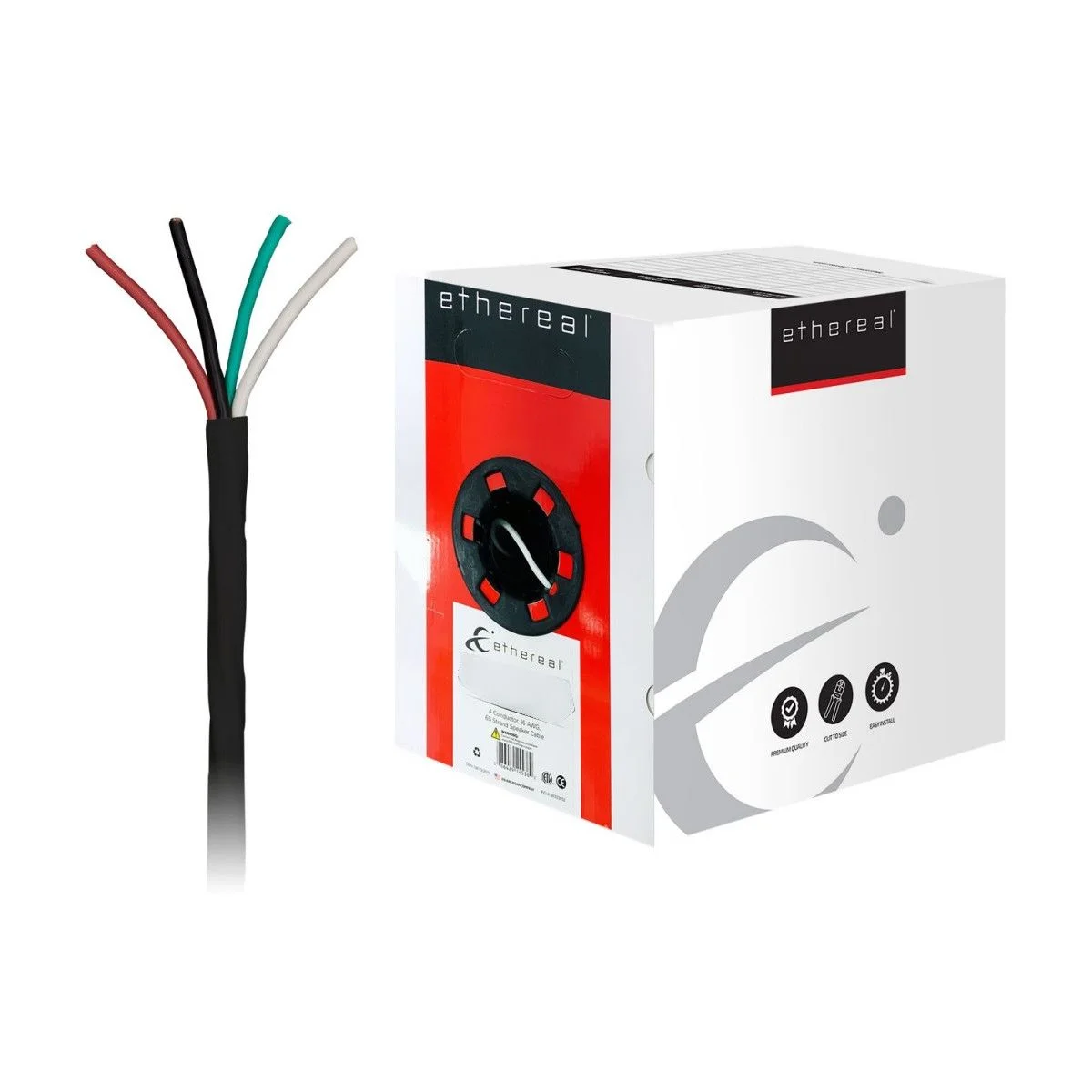 16-4C-BW, Black 500FT Box