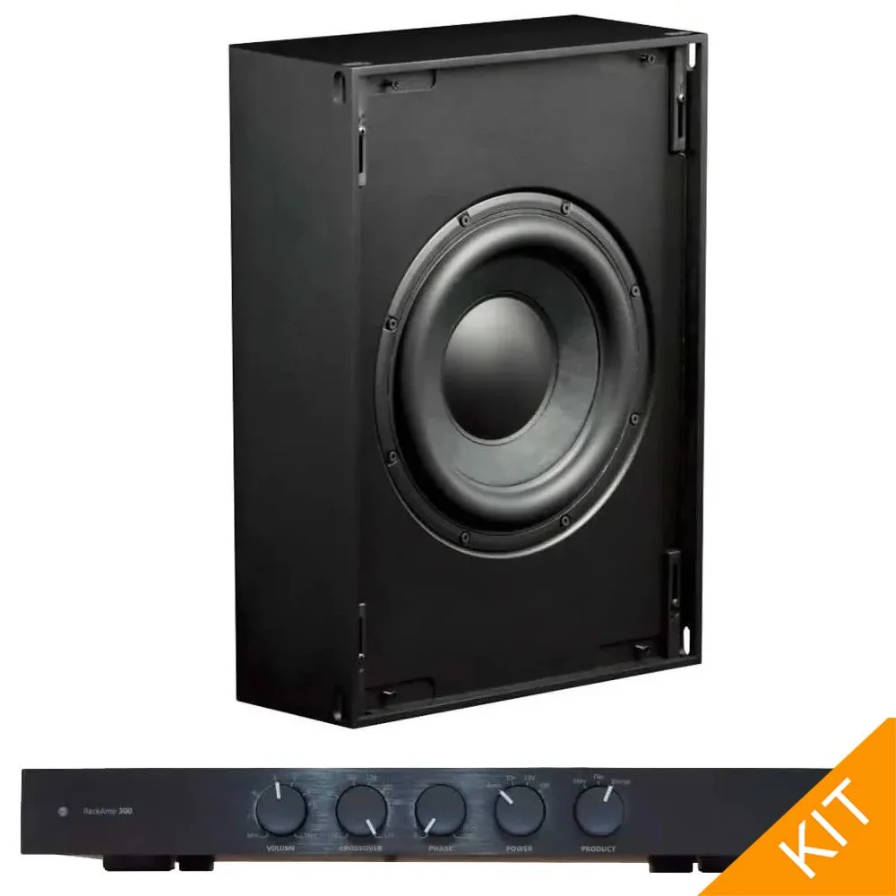 2 x InWall Bronze/6 Sub with RackAmp 300