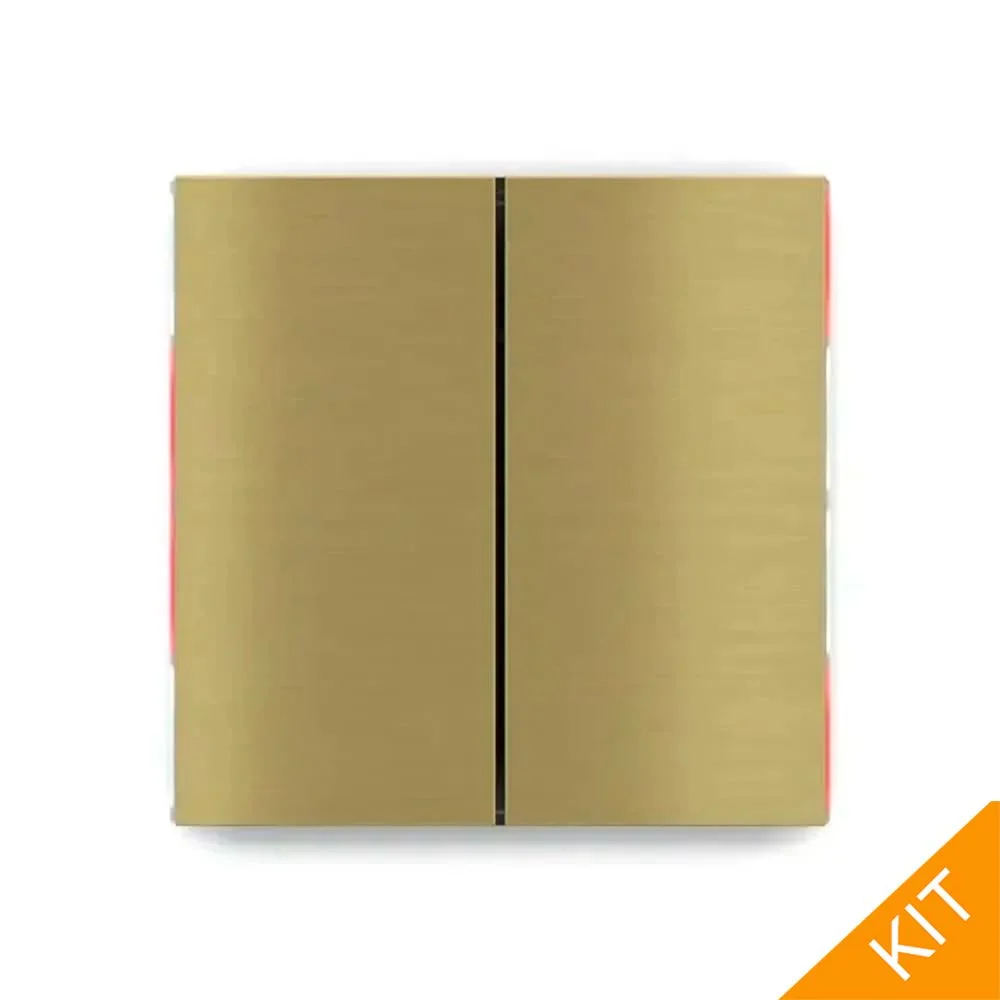 EK-ED2-TP-RW, FFseries NF, Brass, 2 x knapp, rød/hvit