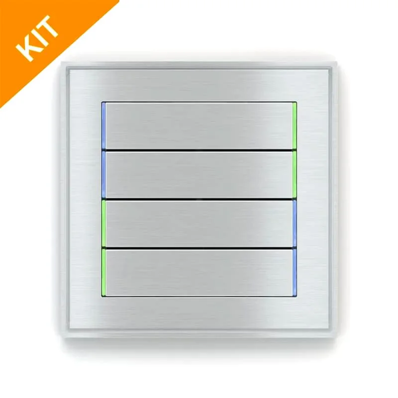 Ekinex E12, 71series, Aluminium, 4 x knapp-horisontal, FORM