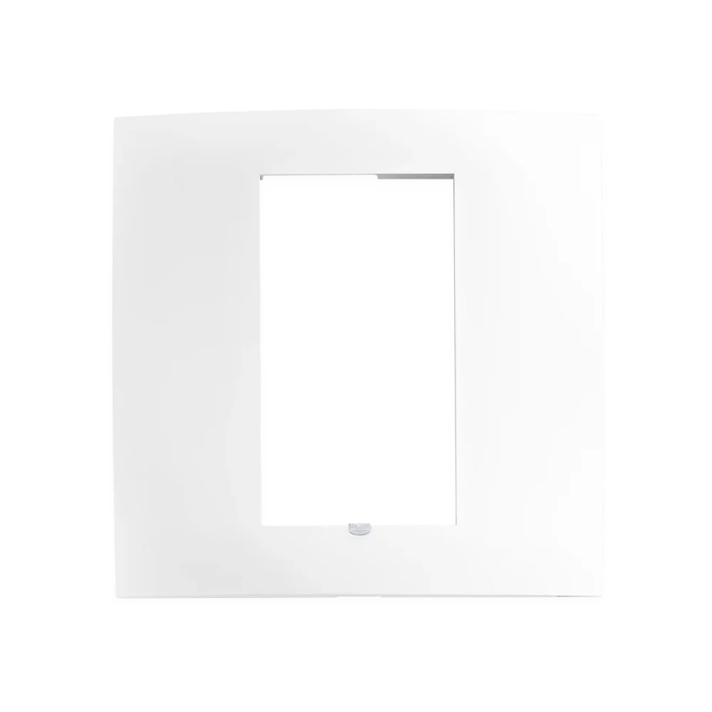 C4-SFP1-WH, Square screw-less faceplate, plastic, white