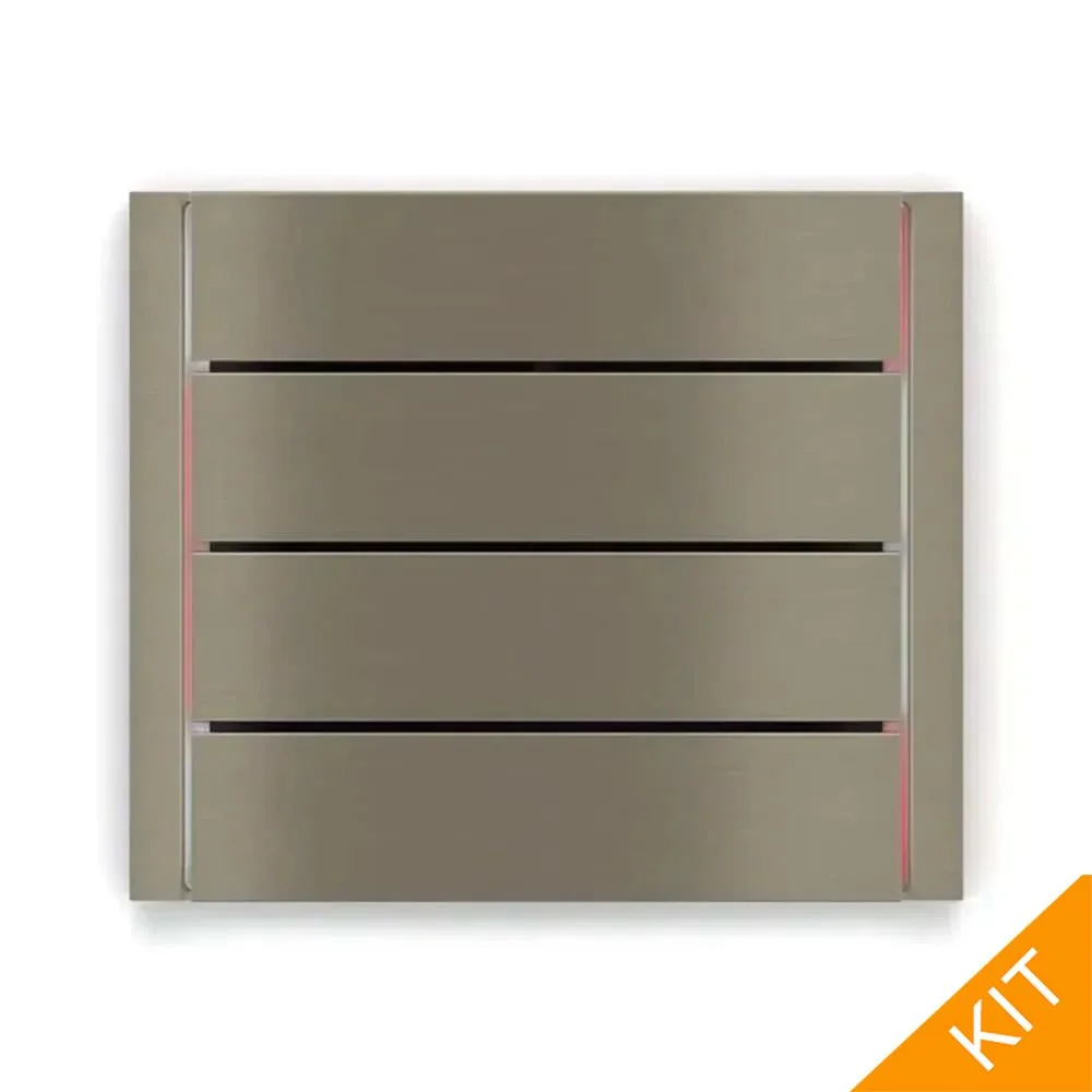 EK-ED2-TP-RW, FFseries FLANK, Nickel, 4 x horiso., rød/hvit