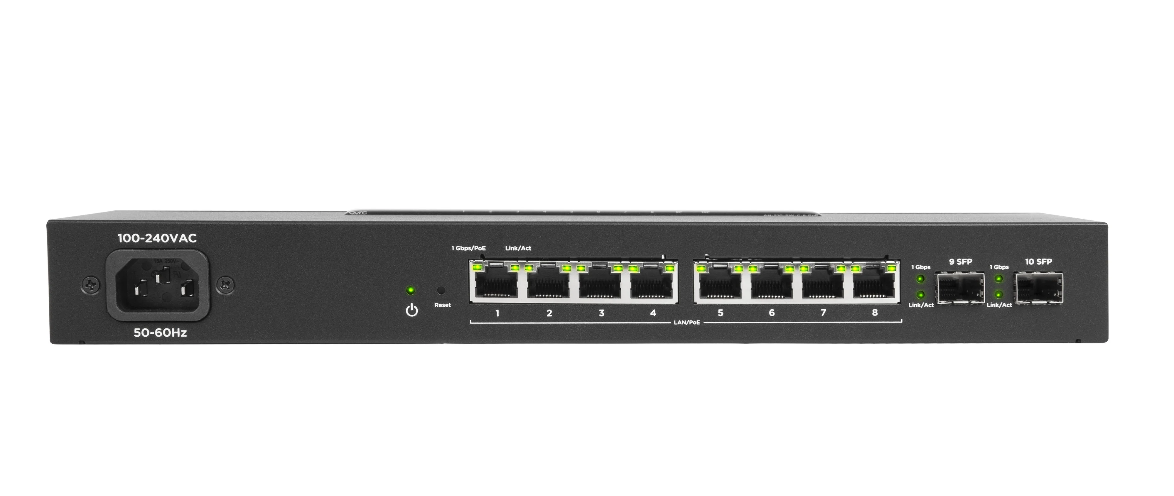 AN-210-SW-C-8-POE, Websmart Giga Switch Partial PoE+, 8 port