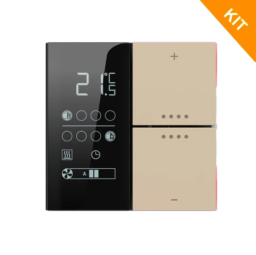 Ekinex EP2-TP-RW-NF, temp. & 2 knapp, Beige Luxor, FF NF